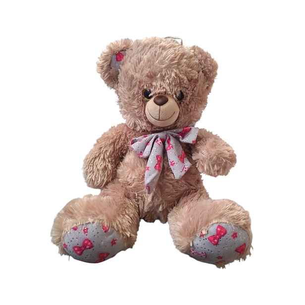 Flo's Toys s mašlí Plyšový medvídek, hnědý, 30 cm