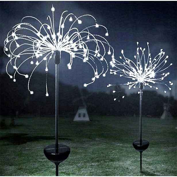 Solární Lampa Drátky Pampeliška 75 CM Studená Bílá