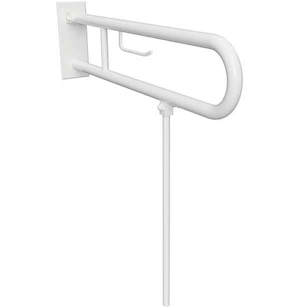 Úchyt sklopný ve tvaru U Bemeta Help s opěrnou nohou a držákem TP 850 mm s krytkou bílá