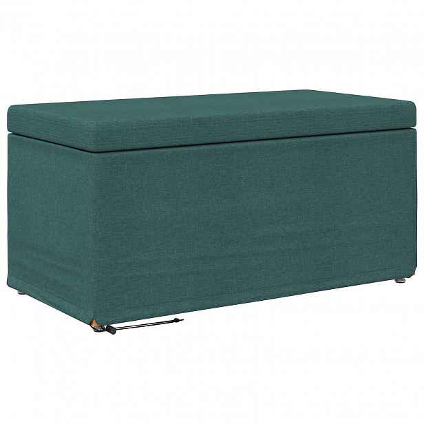vidaXL Stolička Tmavě zelená 81 x 41 x 40 cm Látka a Syntetické Dřevo