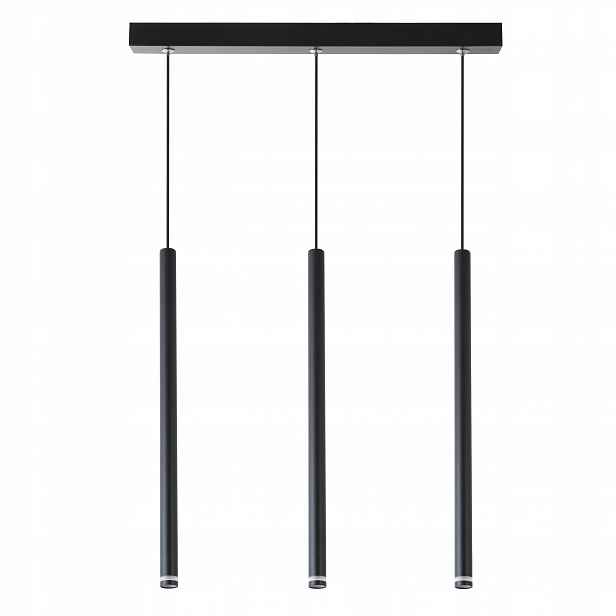 Závěsná Lampa 3x GU10 stropní svítidlo lustr hliníkový Černá