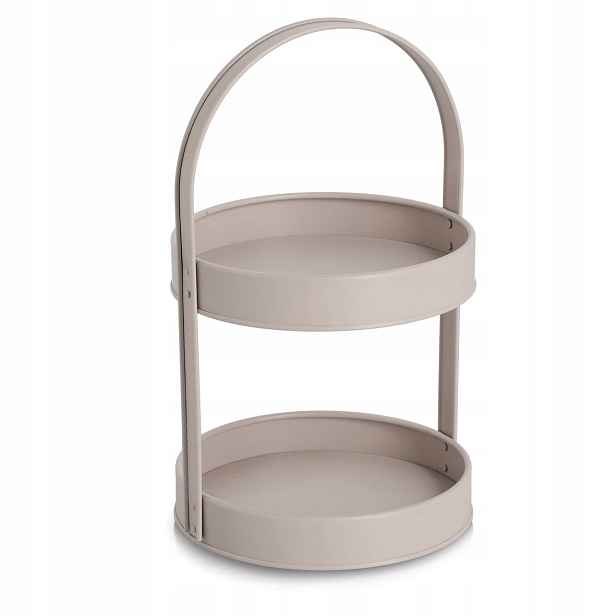 Podnos Servírovací Kovová Pro Občerstvení A Ovoce, Béžová, Velikost 33 CM