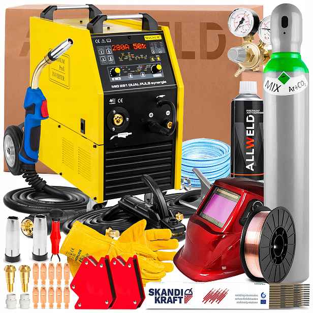 Poloautomatický Magnum Mig 281 Dual Puls Synergie 400V 280A Mma Tig Lift Spot
