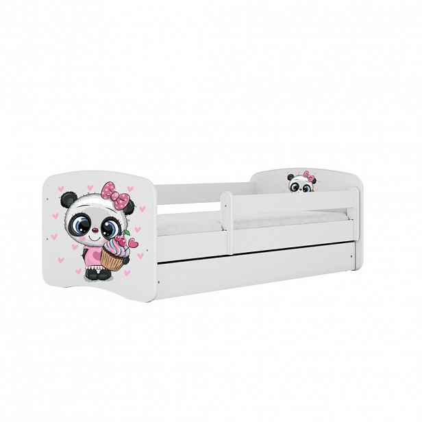 RAUMHIRSCH FURNITURE DĚTSKÁ POSTEL Panda se zásuvkou a matrací 160/80