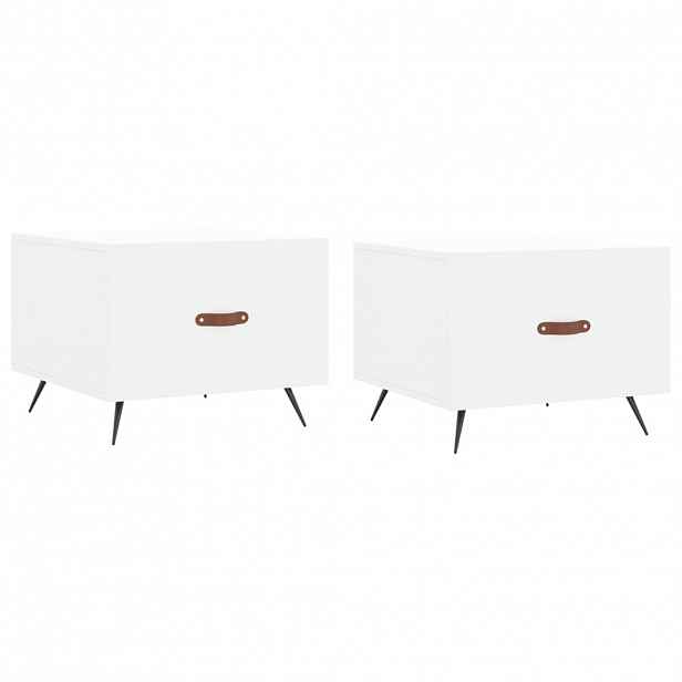 vidaXL Konferenční stolky 2 ks bílé 50 x 50 x 40 cm kompozitní dřevo