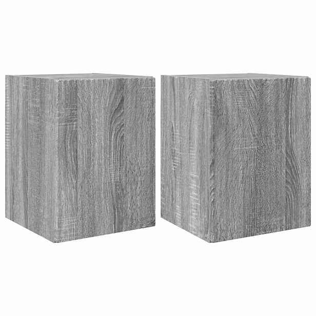 vidaXL TV wall cabinet 2 ks Šedá Sonoma Kompozitní dřevo