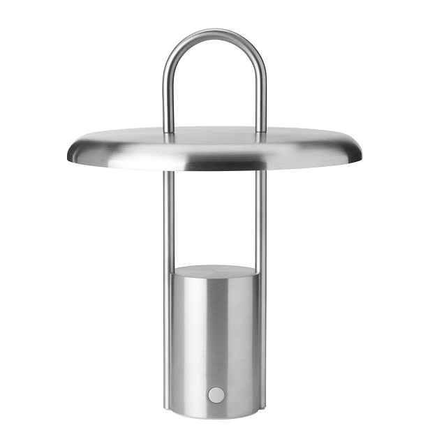 LED stmívatelná stolní lampa nerezová ve stříbrné barvě (výška 25 cm) Pier – Stelton