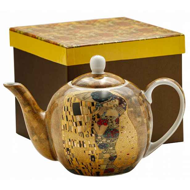 Porcelánový džbán Klimt „Polibek” 1000 ml dárkový Poslední polibek