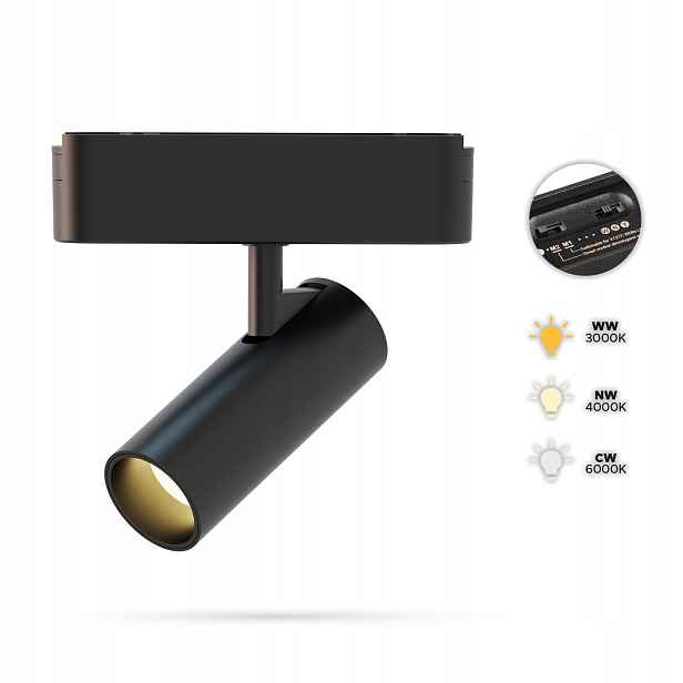 Reflektor Track 6W L33 Slim Track a FiberFLEX 24VDC 3CCT 3000K,4000K,6000K