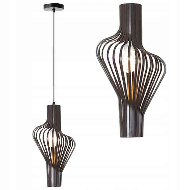 Závěsná Stropní Lampa Geometrická, Černá, Kov, Loft, Moderní
