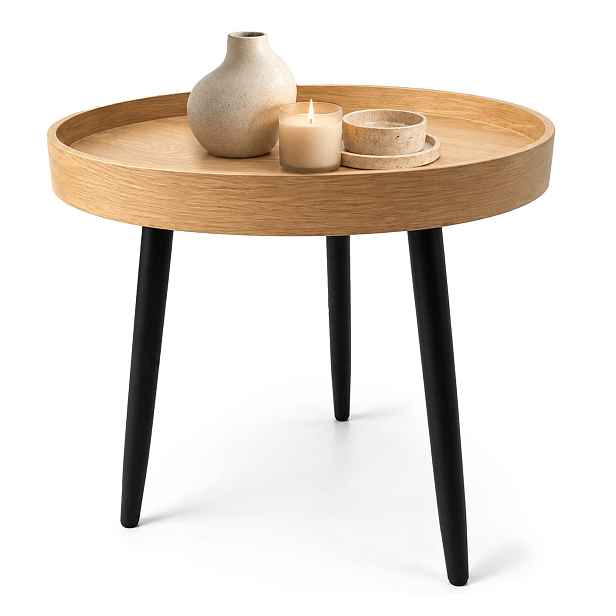 Ak furniture Konferenční stolek Picco 40 cm černý/dub přírodní