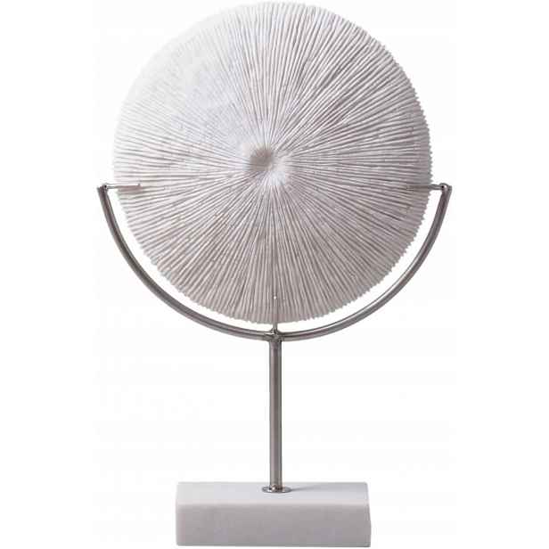 Dekorativní socha abstraktní figurka 32,5 cm bílá Haucoze Coral Disk