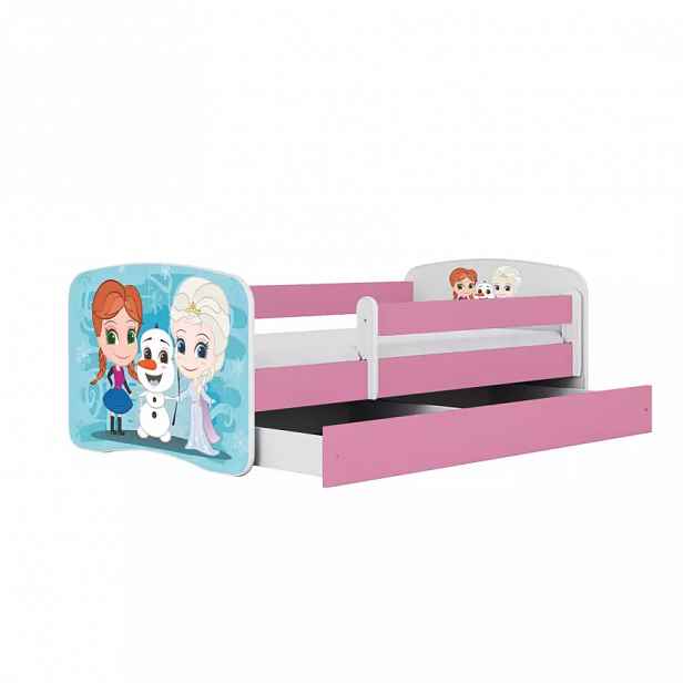 Dětská postel Babydreams+SZ růžová 70x140 Země ledu