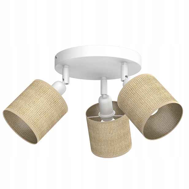 Stropní svítidlo Luminex Jute Spot, krémová, 3xE14, 15W, IP20