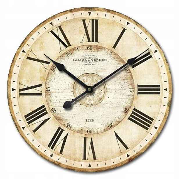 Stylový nástěnný hodinový stroj Canvas Plotno 60 cm 1 Ks Aa tichý mechanismus Nizozemsko