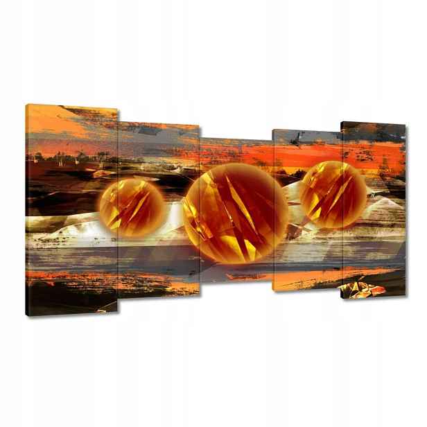 Obrazy 150x80 Zvědavé oranžové koule