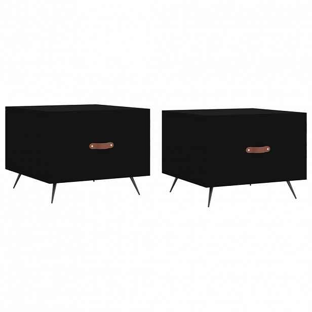 vidaXL Konferenční stolky 2 ks černé 50 x 50 x 40 cm kompozitní dřevo