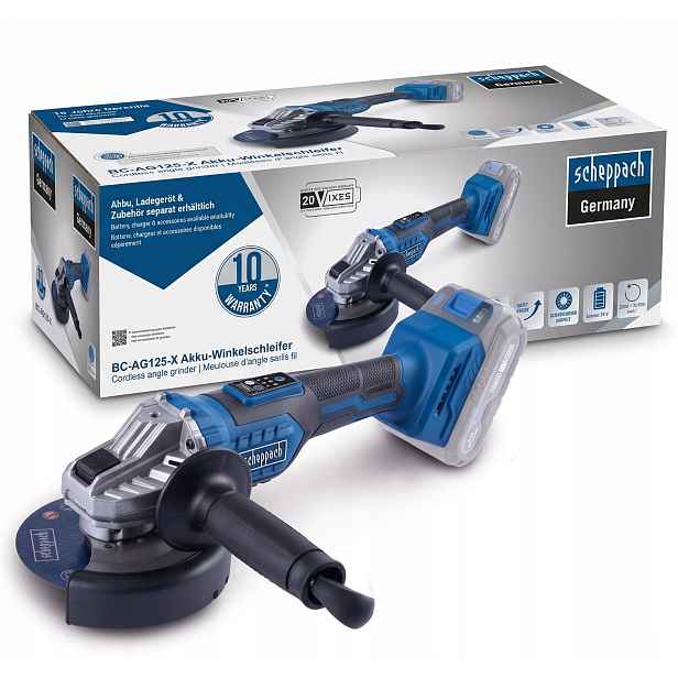 Bezkartáčová úhlová bruska pro akumulátory s regulací BC-AG125-X 20V Ixes Scheppa