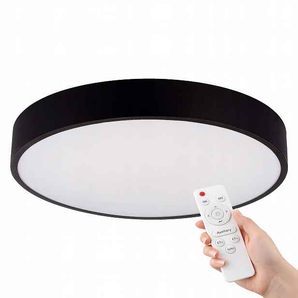 stropní svítidlo Led Černá Stropní Svítidlo Nástěnný Kulatý 40 CM Klasická S Dálkovým Ovládáním