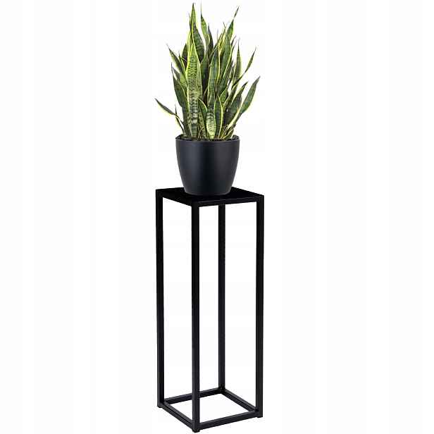 Držák Na Květináč Stojící Kovový Loft Industrial Stojan Na Květiny Černý 60 cm