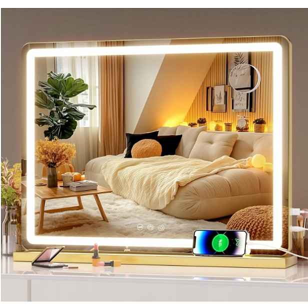 Hasipu Zrcadlo s Led osvětlením, 70 x 50 cm (ZAW9005R-G)G