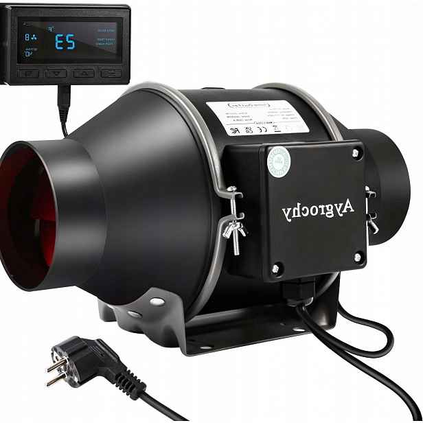 Regulovatelný odtahový ventilátor 200 mm, výkon 935 m³/h