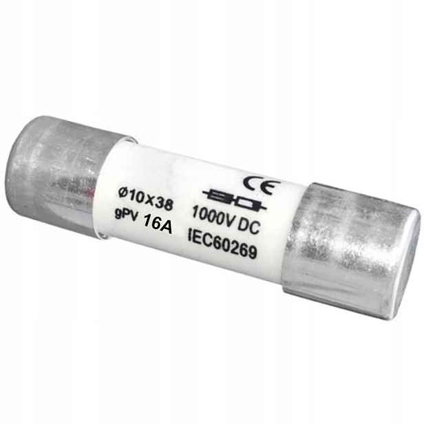 Topiková Pojistka Pojistková Vložka 10x38 1000V DC gPV 16A x10