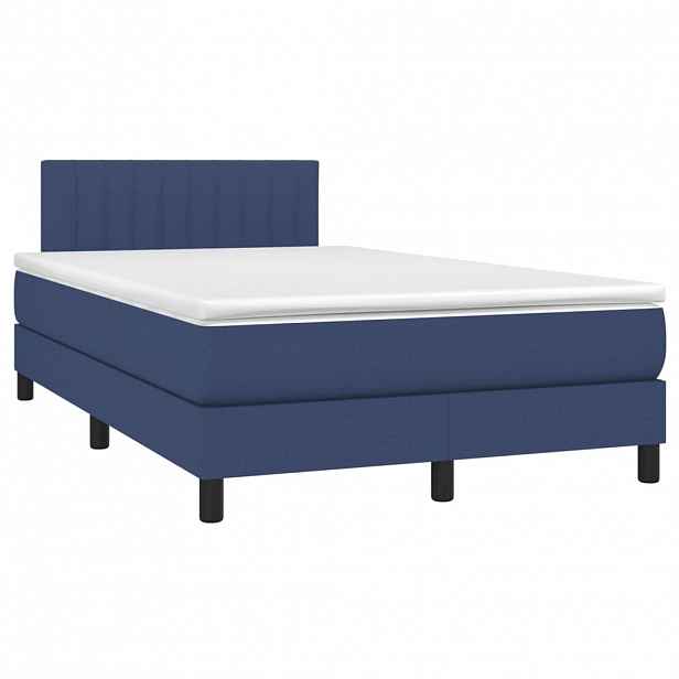 vidaXL Box spring postel s matrací černá 120x190 cm textil