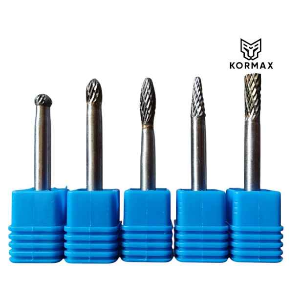 Rychlootáčkový frézovací rotační pilník 6 mm na kov s karbidem Set 5ks