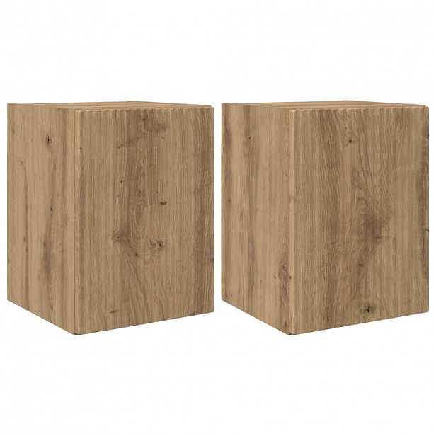 vidaXL TV wall cabinet 2 ks Dub artisan Kompozitní dřevo