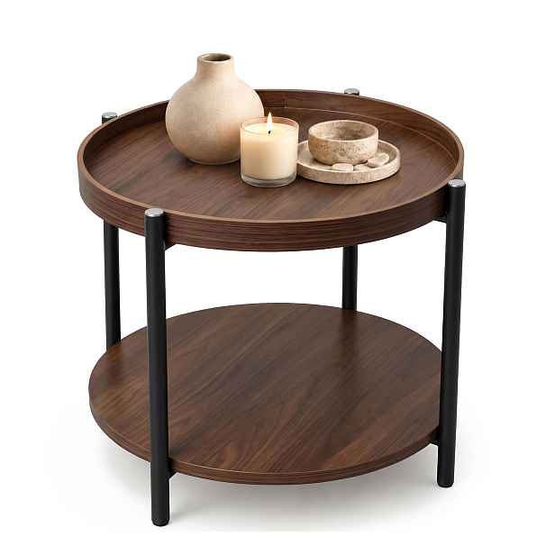 Ak furniture Konferenční stolek Riva 51 cm černý/ořech