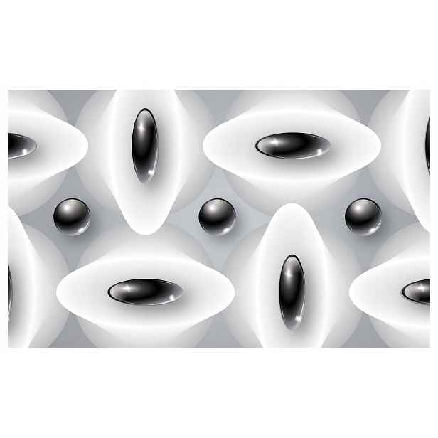 Fototapeta 3D Sféry Ovál Metalik Abstrakce Minimalismus Styl 250x175 lepidlo