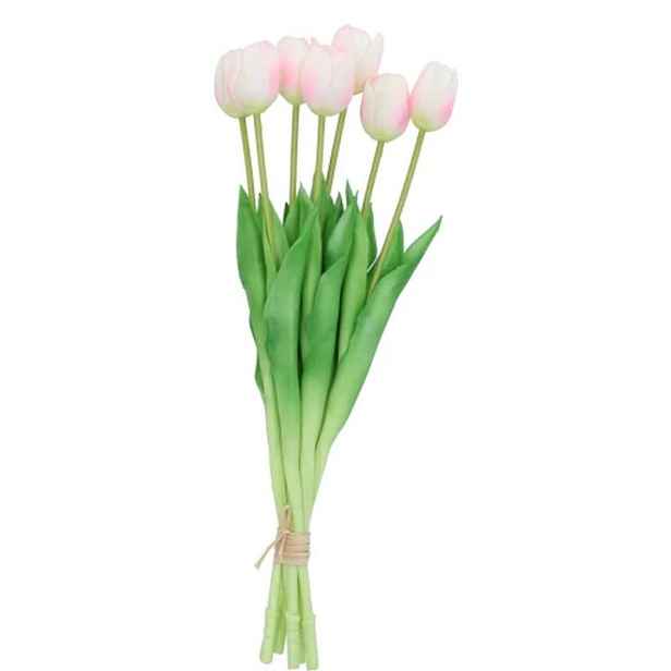 Kytice 7ks růžových realistických tulipánů Tulips - 43cm daan kromhout