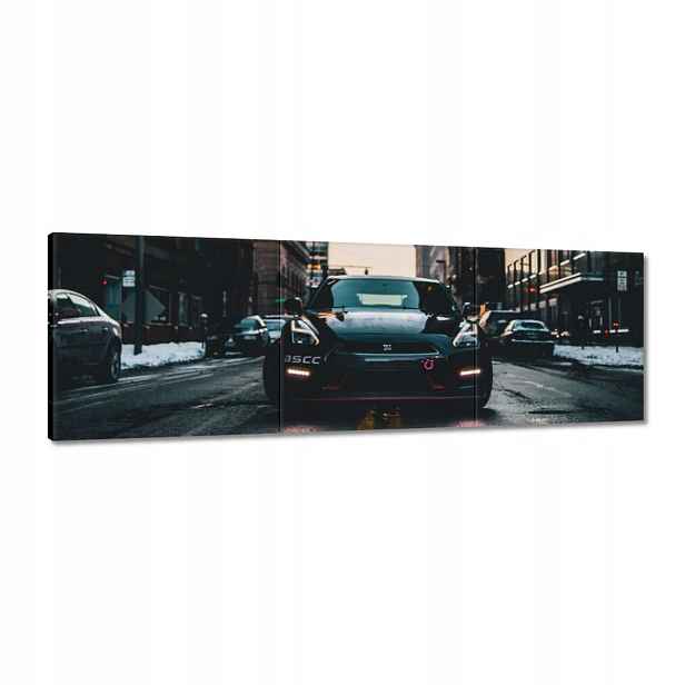 Obrazy 120x40 Černý Nissan Gtr