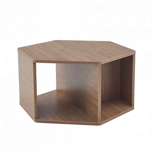 STILVORA KONFERENČNÍ STŮL v hnědé barvě s moderním designem a úložným prostorem do obývacího pokoje, 79×69,4×40 cm
