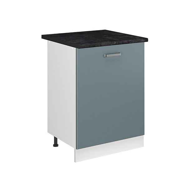 Vicco SPODNÍ SKŘÍŇKA KUCHYŇSKÉ LINKY R-Line, Modrošedá/Bílá, 60 cm s 1 dveřmi pracovná doska antracitová