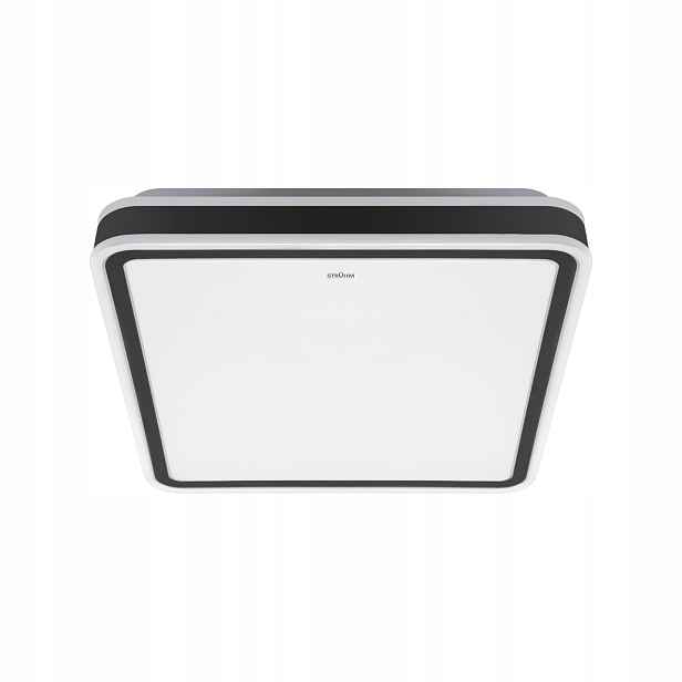 Moderní Led koupelnové stropní svítidlo 24W čtverec IP44 bílý černý Struhm