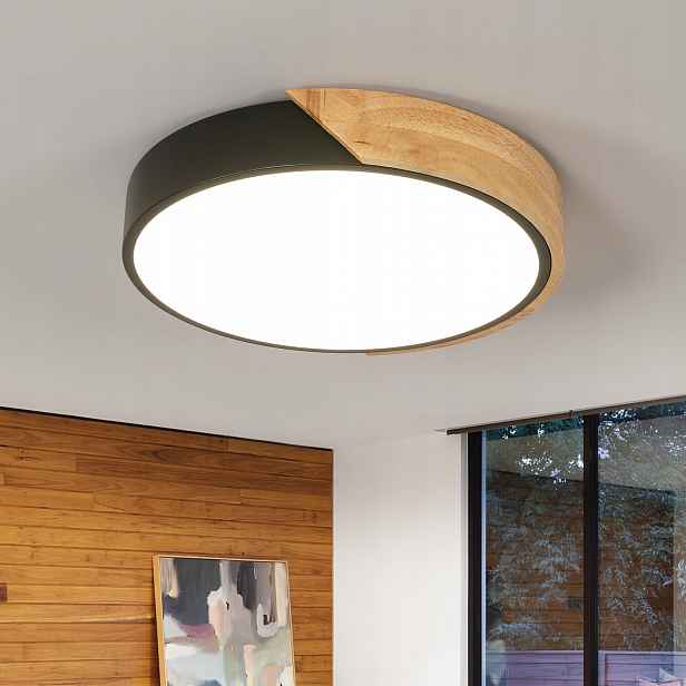 Stropní svítidlo Led kulaté černé moderní do ložnice 30W 4500K