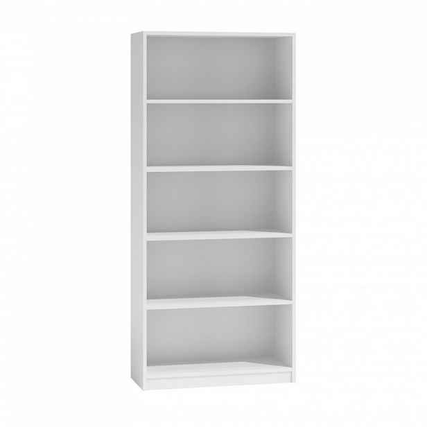 Úzká knihovna RAUNO - 80 cm, bílá