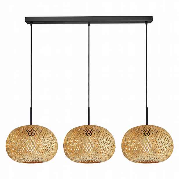 Závěsné Stropní Svítidlo Bambusové Pletené Boho Přírodní 580-BZ3 Led E27