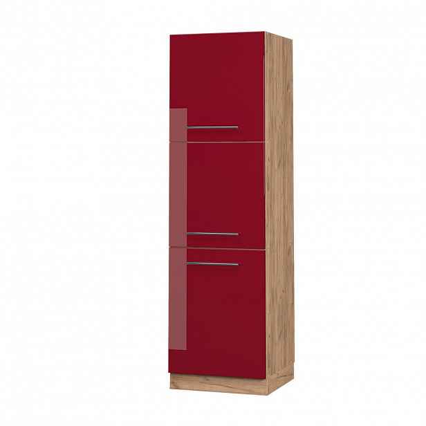 Vicco VYSOKÁ SKŘÍŇ Fame-Line, Bordó červená vysoký lesk/Zlatý mocný dub, 60 cm
