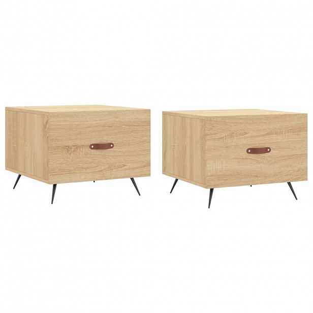 vidaXL Konferenční stolky 2 ks dub sonoma 50x50x40 cm kompozitní dřevo