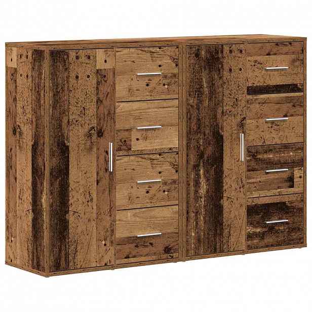 vidaXL Servírovací skříň 2 ks Staré dřevo 60 x 31 x 84 cm