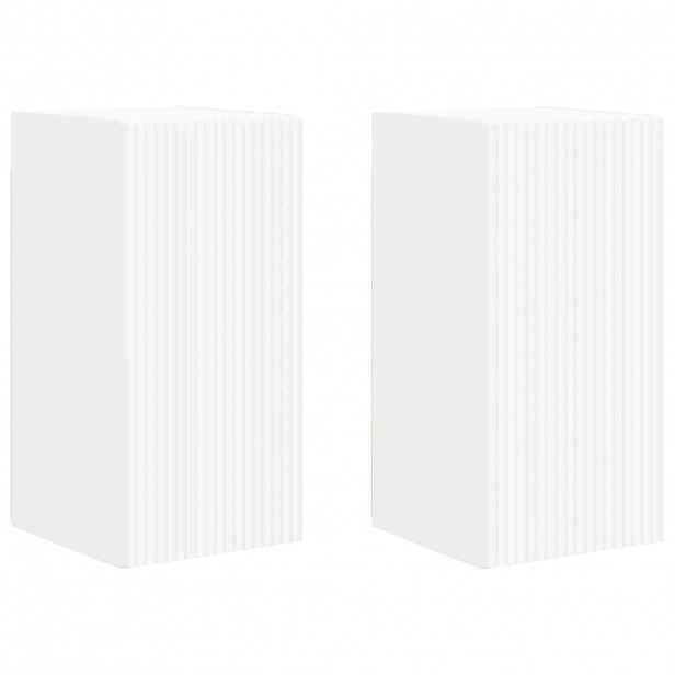 vidaXL TV wall cabinet 2 ks Bílá Kompozitní dřevo