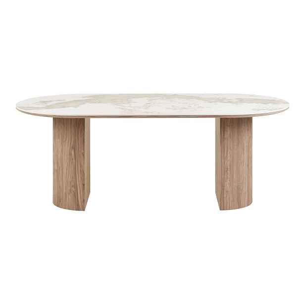 Jídelní stůl s deskou v dekoru mramoru 100x210 cm Athens – House Nordic