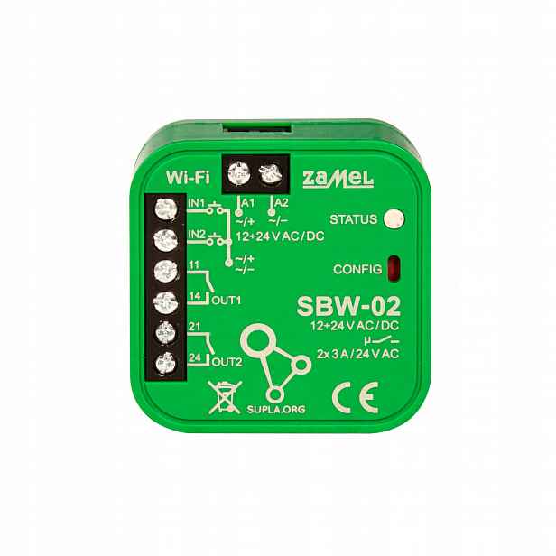 Ovladač brány Wi-fi 2-kanálový 12/24V 3A 0,6W SPL10000019-WUN
