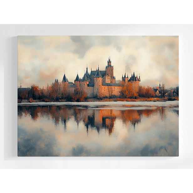 Plakát Krajina Památka Hrad Pevnost Řeka Odraz 100x75