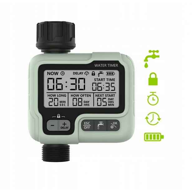 Regulátor Zavlažování Zahrady HCT-322 Programátor Vody LCD
