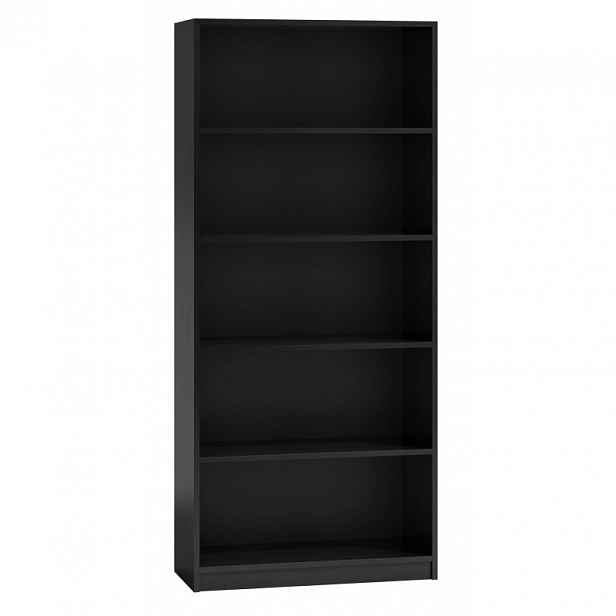 Úzká knihovna RAUNO - 80 cm, černá