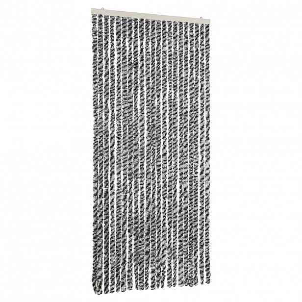vidaXL Závěs proti hmyzu černý a bílý 90 x 220 cm žinylka